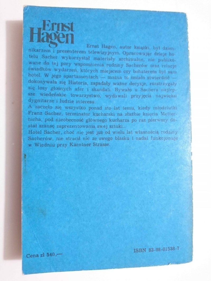 HOTEL SACHER - Ernst Hagen 1988