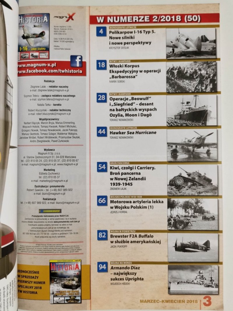 TECHNIKA WOJSKOWA HISTORIA MARZEC-KWIECIEŃ NR 2/2018