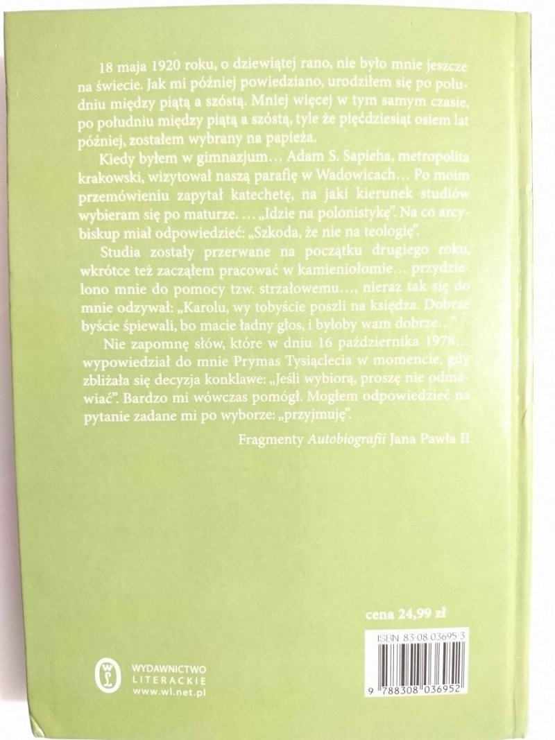 JAN PAWEŁ II AUTOBIOGRAFIA 2005