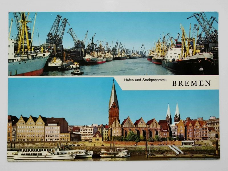 BREMEN. HAFEN UND STADTPANORAMA
