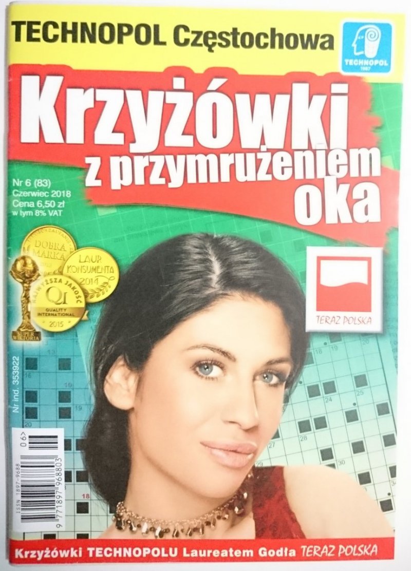 KRZYŻÓWKI Z PRZYMRUŻENIEM OKA NR 6 (83) CZERWIEC 2018