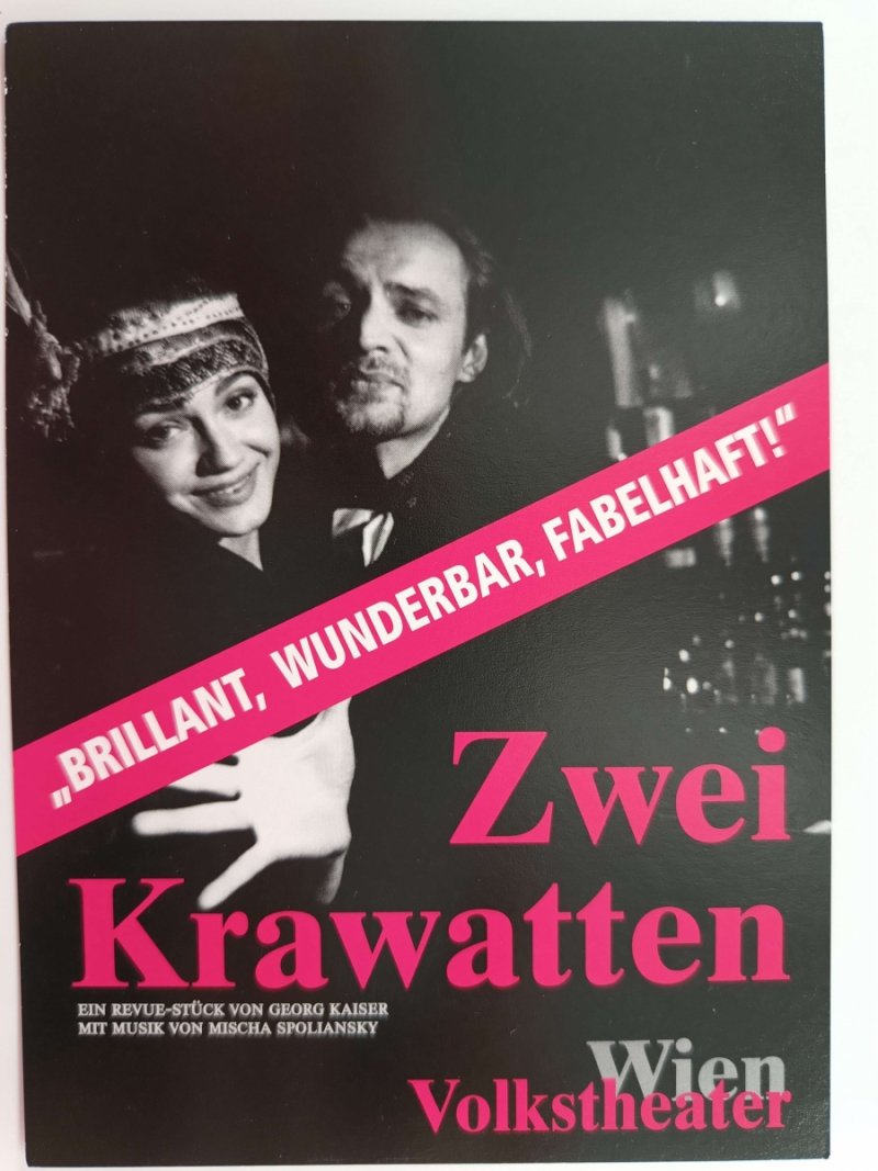 ZWEI KRAWATTEN WIEN VOLKSTHEATER