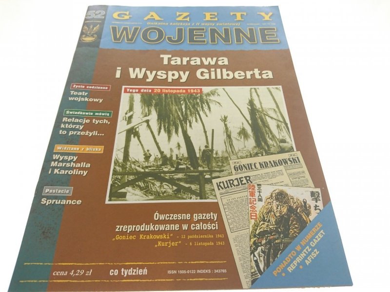 GAZETY WOJENNE NUMER 52 TARAWA I WYSPY GILBERTA