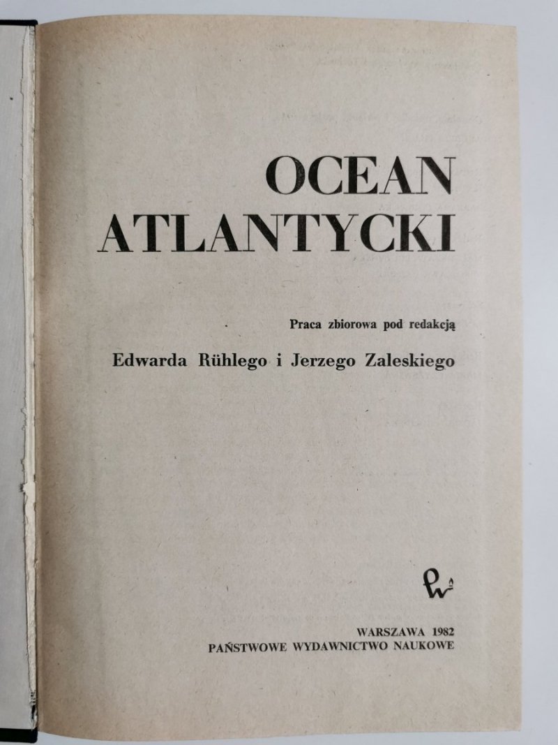OCEAN ATLANTYCKI - red. Ruhl, Zaleski 1982