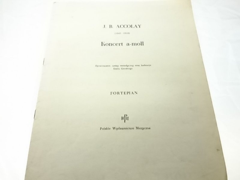 KONCERT A-MOLL. FORTEPIAN - J. B. ACCOLAY