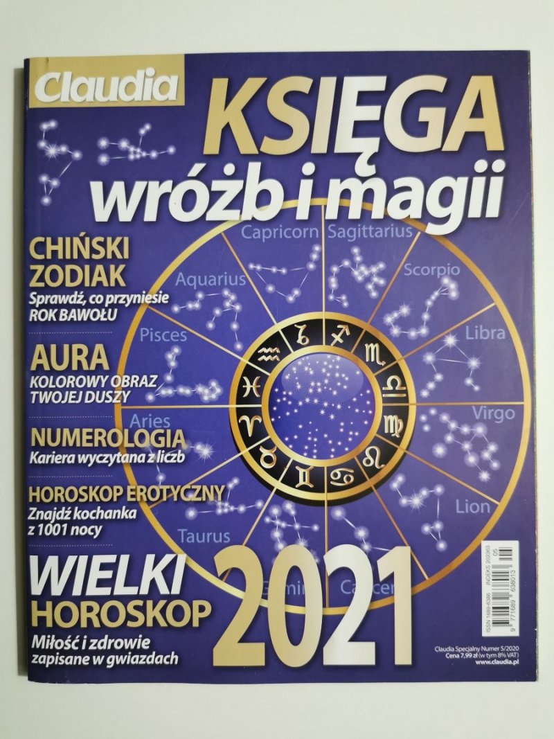 CLAUDIA KSIĘGA WRÓŻB I MAGII WIELKI HOROSKOP 2021