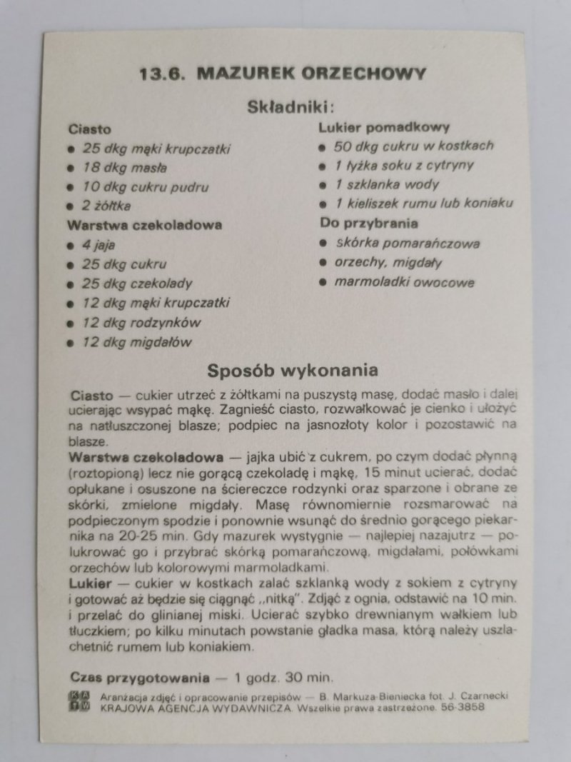 13.6. MAZUREK ORZECHOWY
