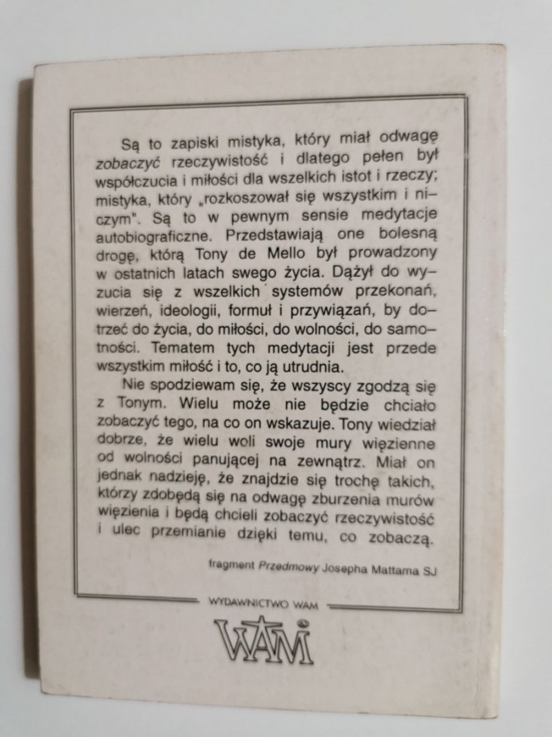 WEZWANIE DO MIŁOŚCI - Anthony De Mello SJ 1991