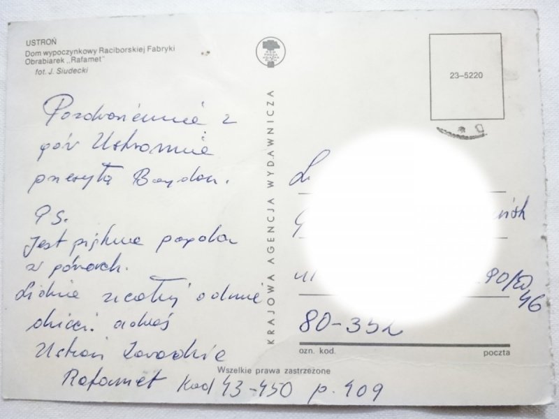 USTROŃ. DOM WYPOCZYNKOWY RACIBORSKIEJ FABRYKI OBRABIAREK RAFAMET FOT. SIUDECKI
