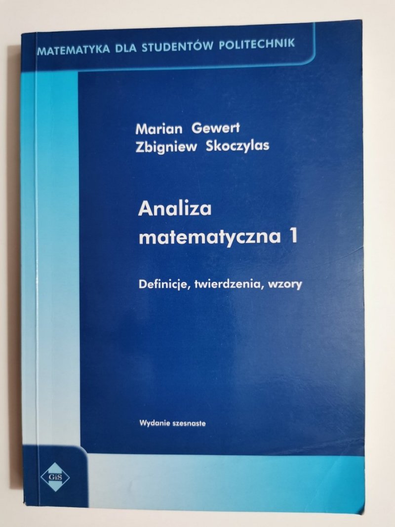ANALIZA MATEMATYCZNA 1 - Marian Gewert 2006
