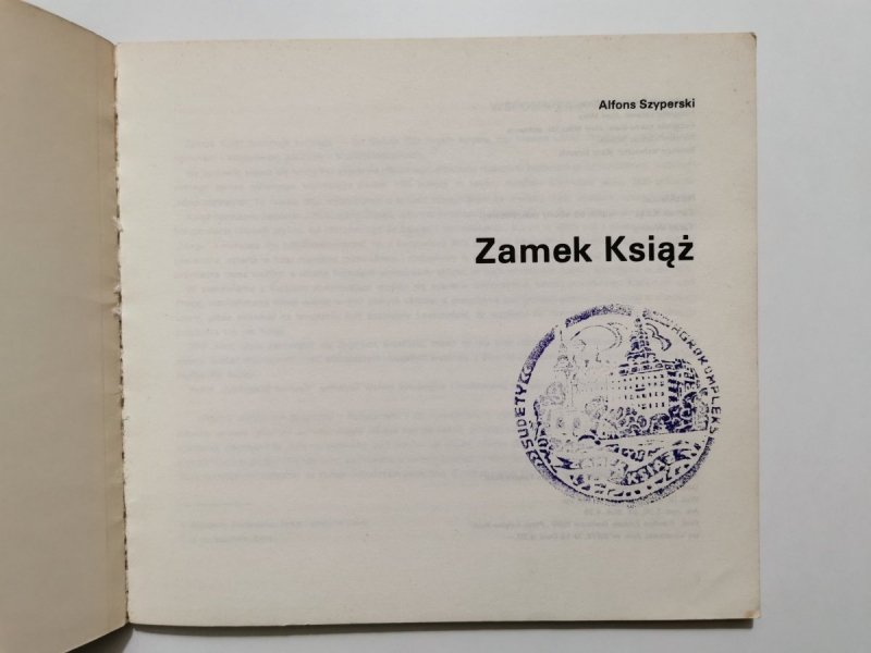 ZAMEK KSIĄŻ - Alfons Szyperski