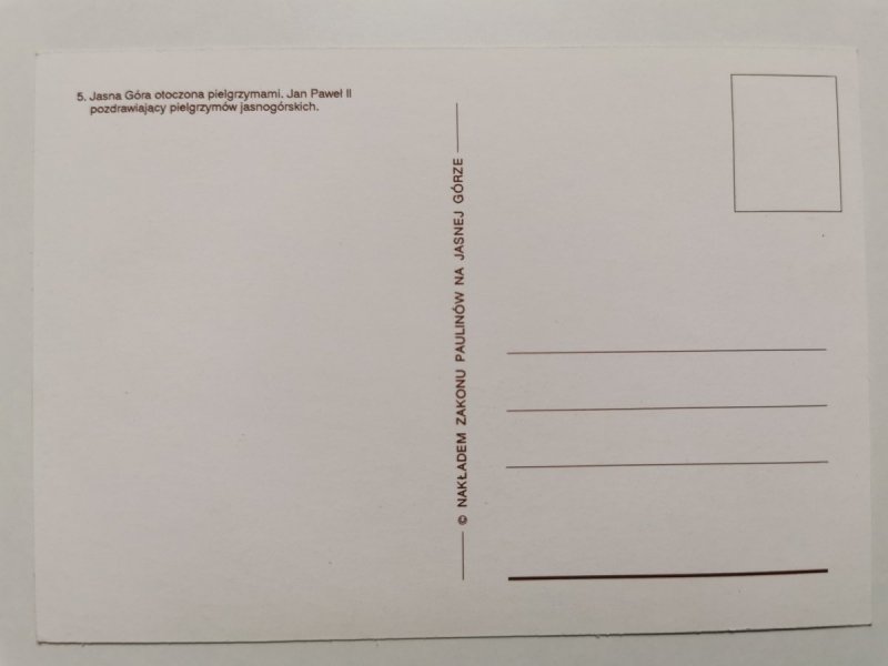 JASNA GÓRA. JAN PAWEŁ II POZDRAWIAJĄCY PIELGRZYMÓW