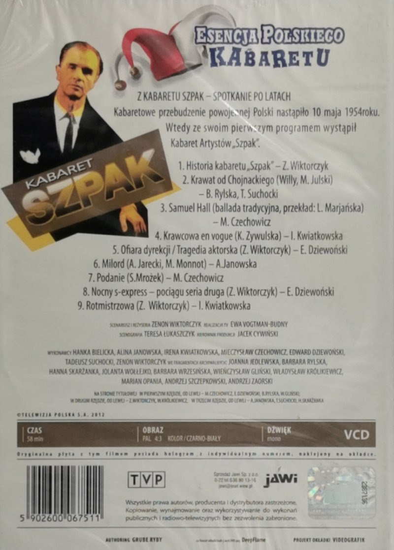VCD. Kabaret Szpak Esencja Polskiego Kabaretu
