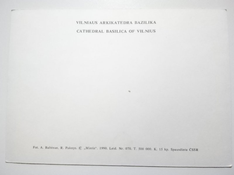 CATHEDRAL BASILICA OF VILNIUS FOT. A. BALTENAS I INNI