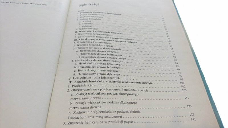 HEMICELULOZY. CHEMIA I WYKORZYSTANIE - Z. Kin 1980