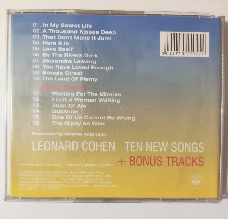 CD. LEONARD COHEN TEN NEW SONGS