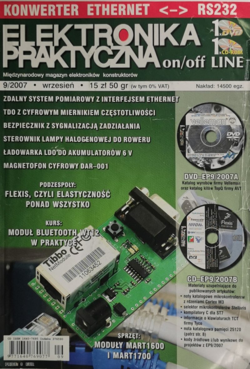 ELEKTRONIKA PRAKTYCZNA 9/2007 1xDVD 1xCD-ROM