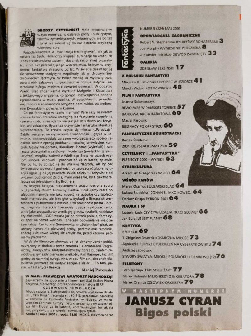 NOWA FANTASTYKA NR 5 (224) MAJ 2001