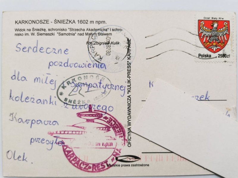 KARKONOSZE – ŚNIEŻKA 1602 m FOT. Z. KULIK