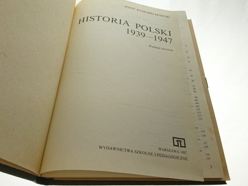 HISTORIA POLSKI 1939-1947 - Józef Ryszard Szaflik