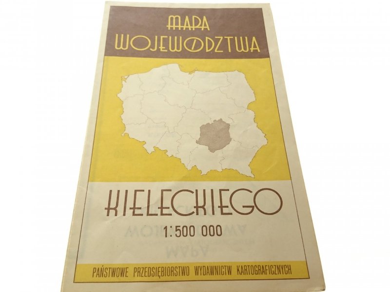 MAPA WOJEWÓDZTWA KIELECKIEGO 1965