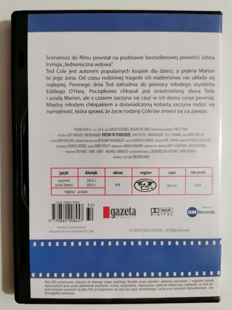 DVD. DRZWI W PODŁODZE. KIM BASINGER