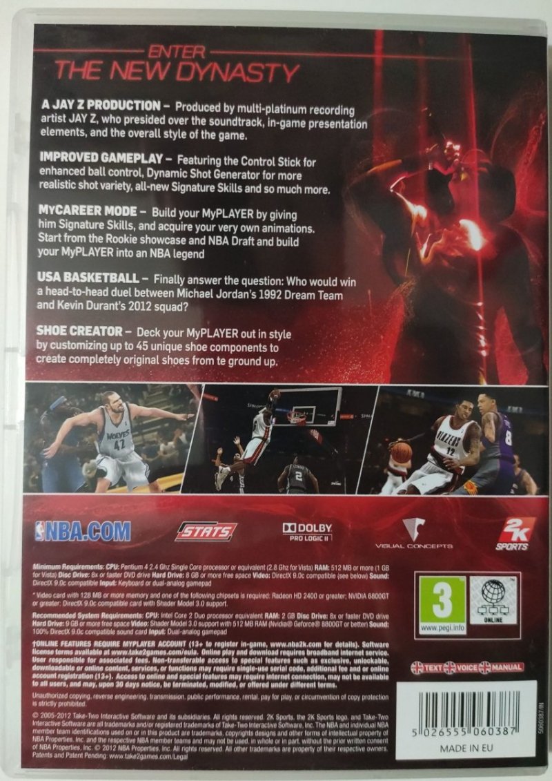 PC-DVD. NBA 2K13 JAY Z