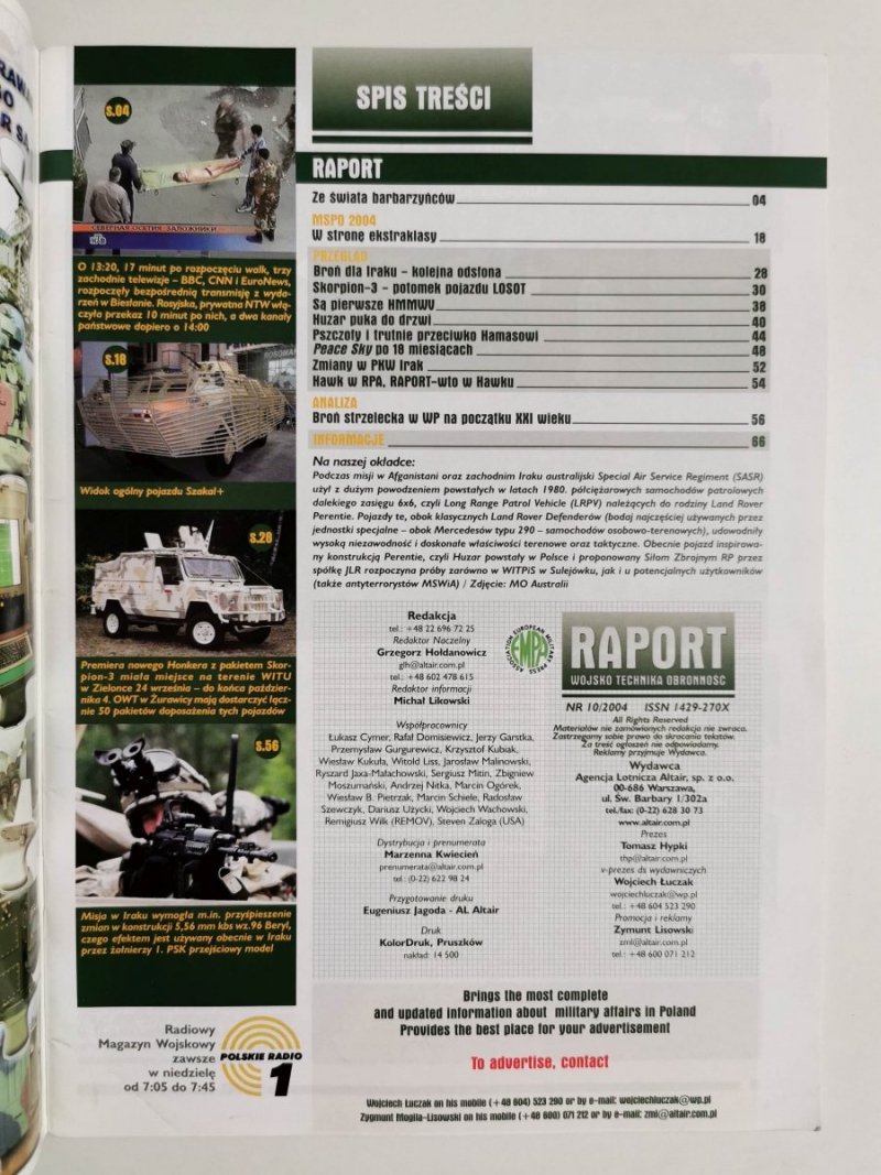 RAPORT 10 2004