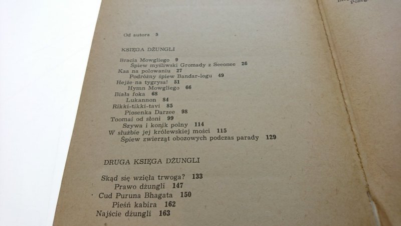 KSIĘGA DŻUNGLI. DRUGA KSIĘGA DŻUNGLI Kipling 1984
