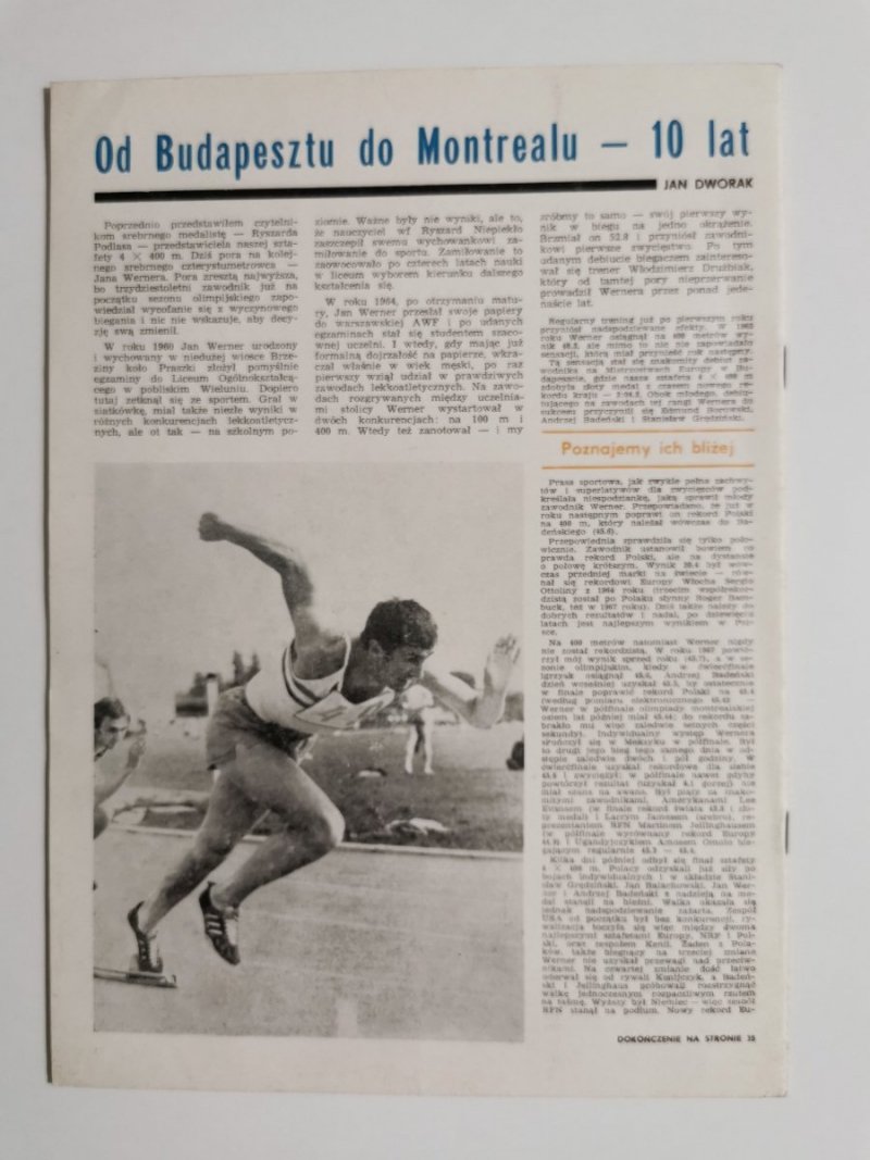 LEKKOATLETYKA NR 10 (246) ROK XXI 1976