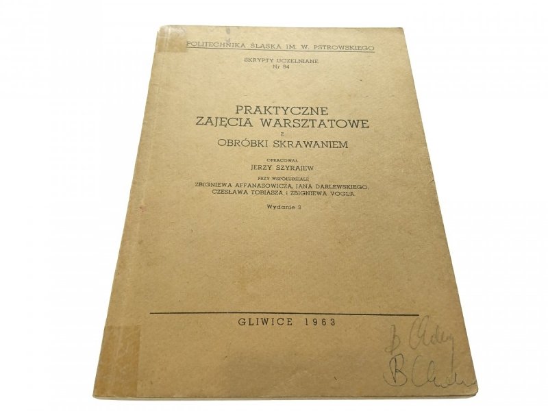 PRAKTYCZNE ZAJĘCIA WARSZTATOWE Z OBRÓBKI... (1963)