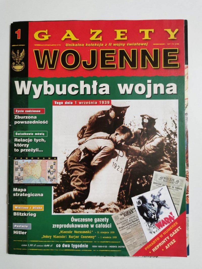 GAZETY WOJENNE NR 1 WYBUCHŁA WOJNA 