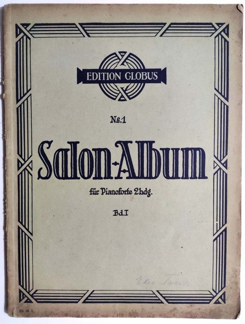 SALON ALBUM FUR PIANOFORTE 2HDG. BD. I OK. 1928
