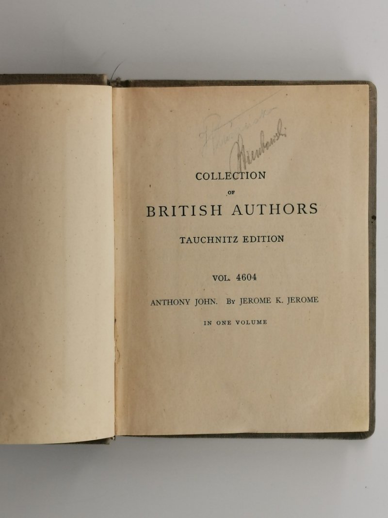 ANTHONY JOHN 1923 - Jerome K. Jerome