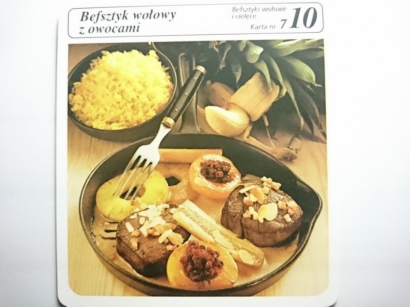 KARTA KULINARNA NR 7 BEFSZTYK WOŁOWY Z OWOCAMI