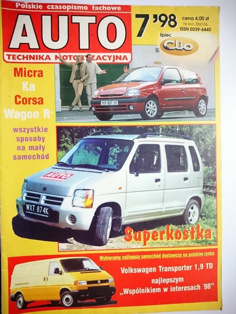 AUTO. TECHNIKA MOTORYZACYJNA NR 7'98
