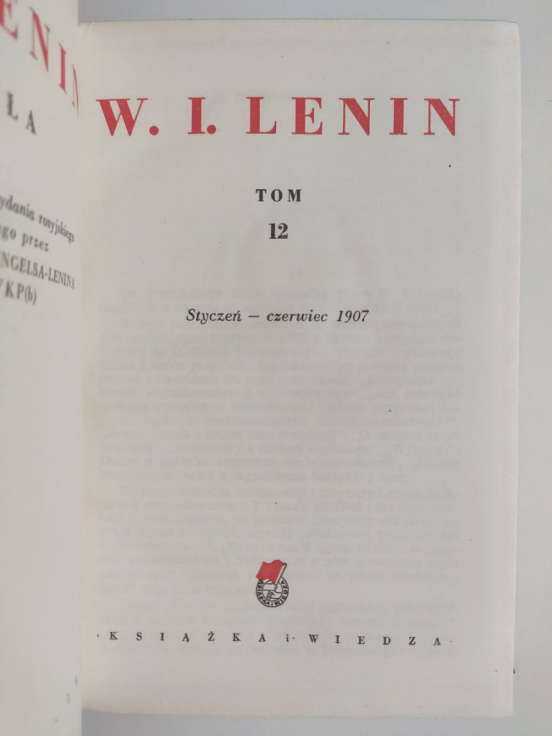 DZIEŁA TOM 12 - W. I. Lenin