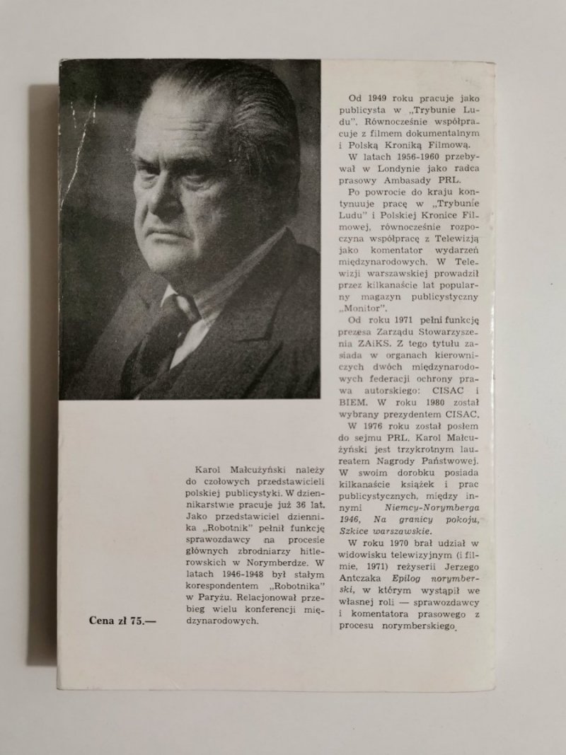 OSKARŻENI NIE PRZYZNAJĄ SIĘ DO WINY - Karol Małcużyński 1981
