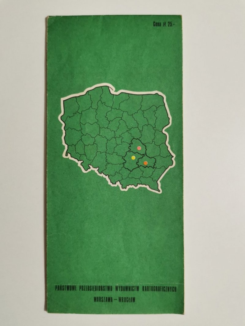 WOJEWÓDZTWA KIELECKIE RADOMSKIE TARNOBRZESKIE 1: 500 000 1982