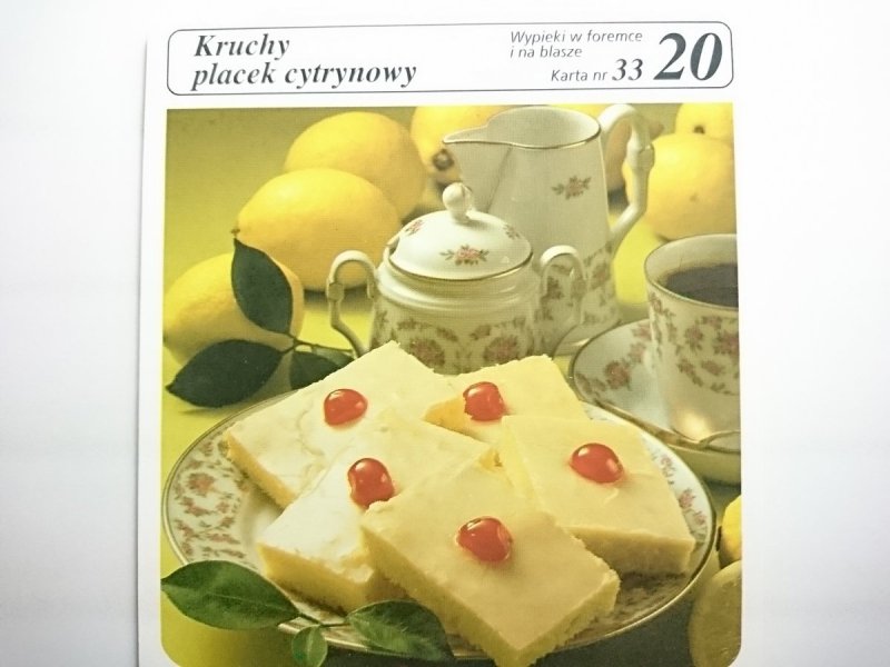 KARTA KULINARNA NR 33 KRUCHY PLACEK CYTRYNOWY