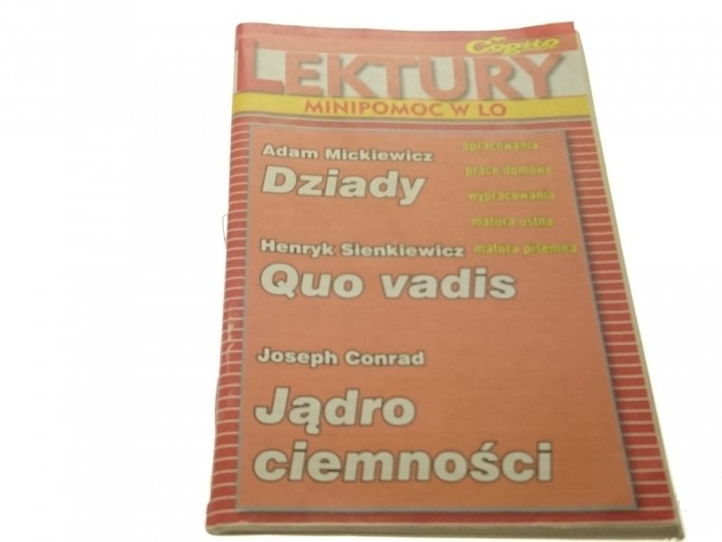 LEKTURY. MINIPOMOC W LO. ADAM MICKIEWICZ DZIADY