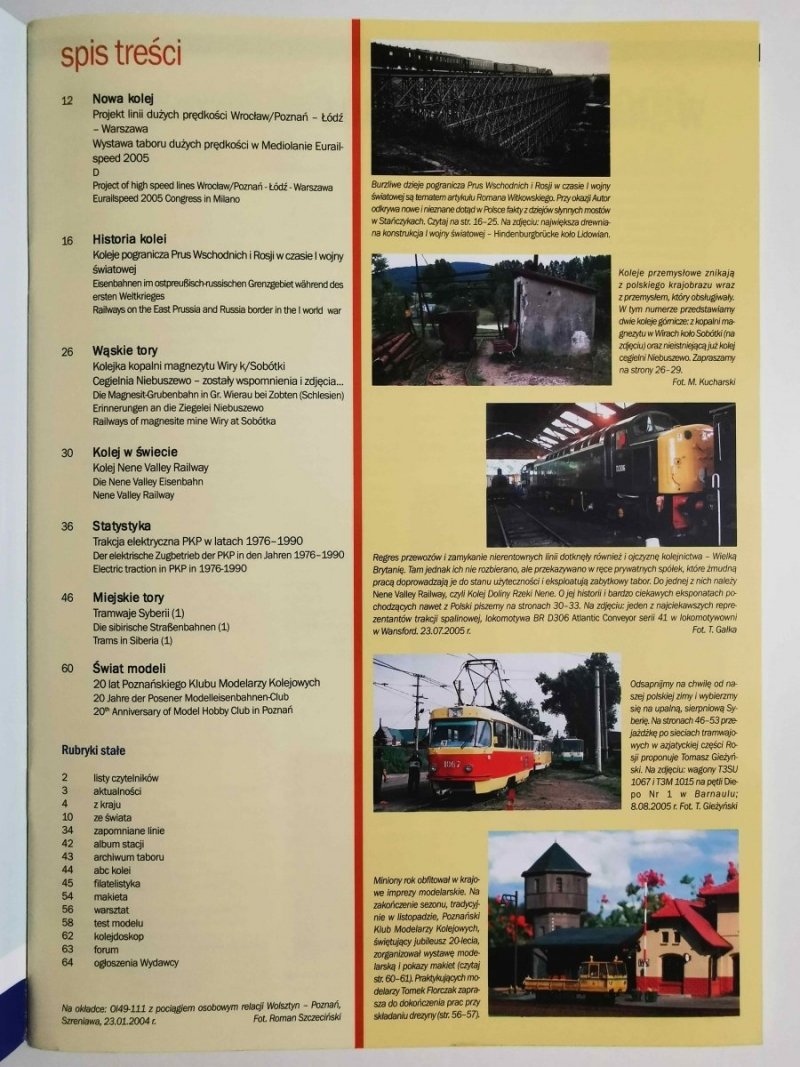 Miesięcznik. Świat kolei 01/2006