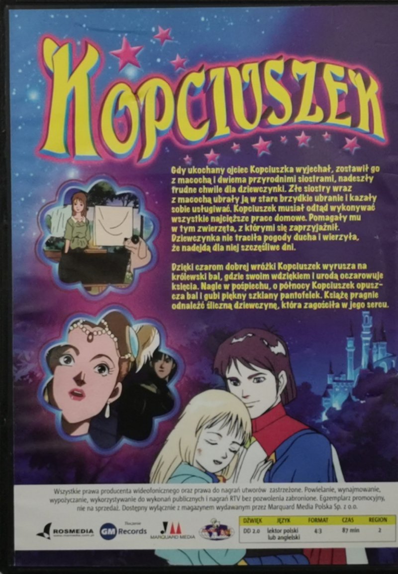 DVD. NAJPIĘKNIEJSZE BAJKI ŚWIATA. KOPCIUSZEK