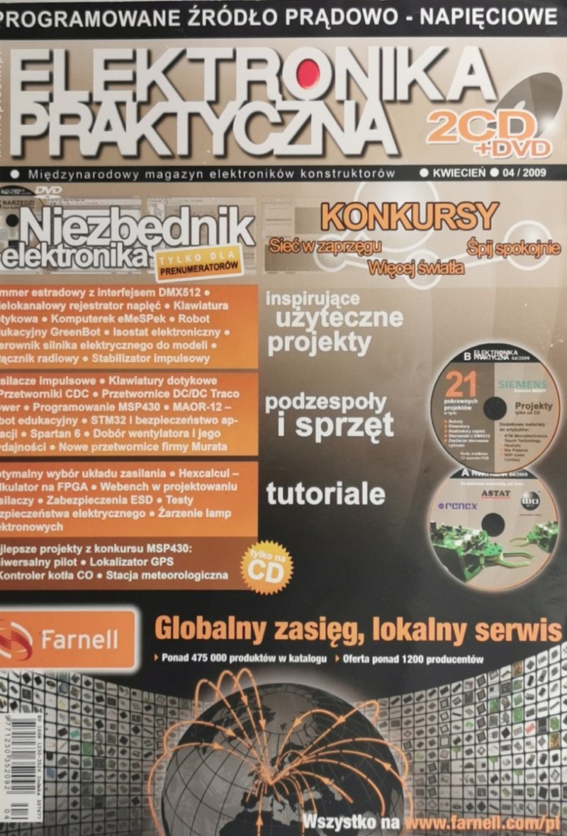 ELEKTRONIKA PRAKTYCZNA 04/2009 2xCD+DVD