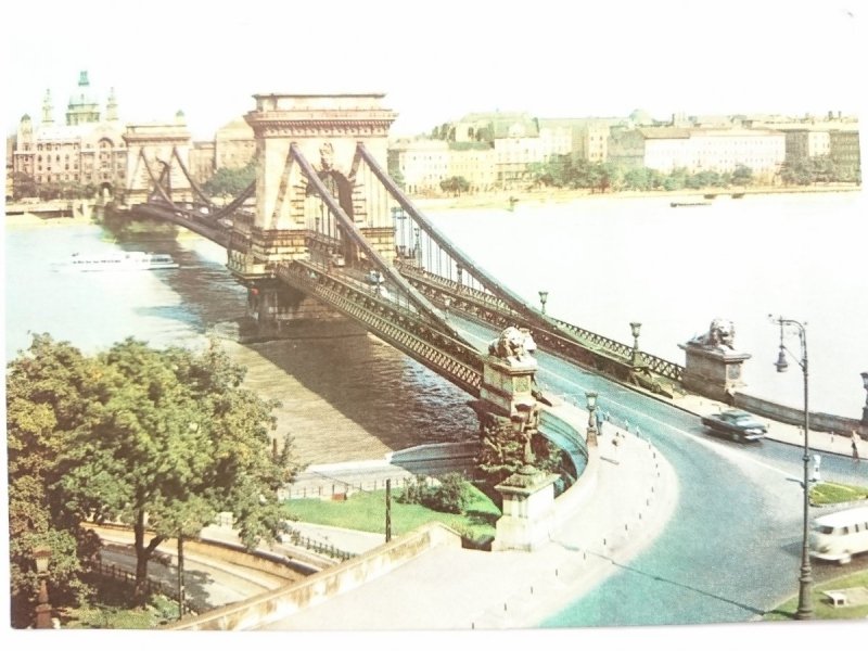 BUDAPEST. LANCHID KATTENBRUCKE. CHAIN BRIDGE