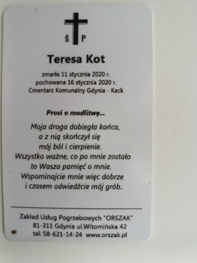 JEZU UFAM TOBIE TERESA KOT