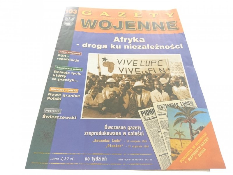 GAZETY WOJENNE NUMER 103 AFRYKA - DROGA... 1998
