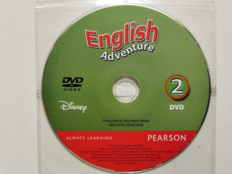 ENGLISH ADVENTURE 2 DVD PŁYTA DO PODRĘCZNIKA 