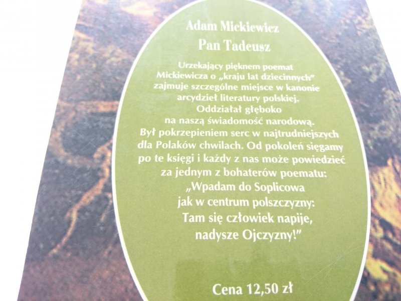 PAN TADEUSZ - Adam Mickiewicz 1998