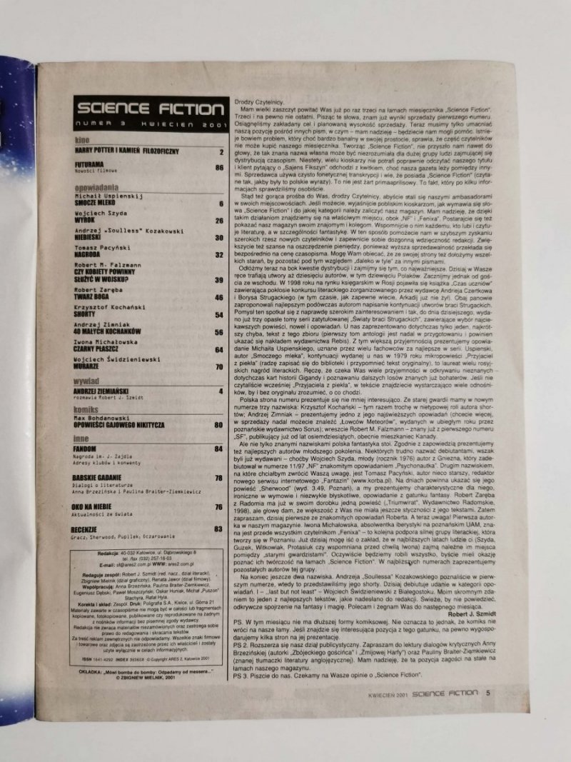 SCIENCE FICTION NR 03 (03) KWIECIEŃ 2001